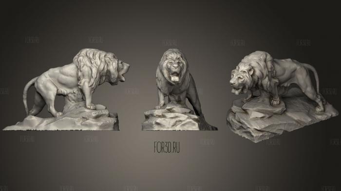 Lion Sculpture stl model for CNC